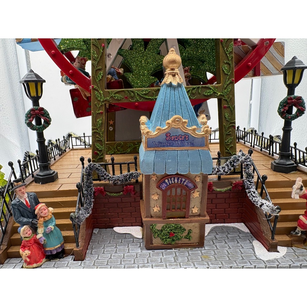 Carole Towne Krause Ferris Wheel 2015 Animated Christmas Village Lights Music - Picture 9 of 17